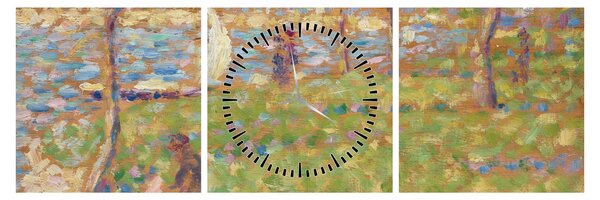 Obraz - Georges Seurat, Study for "La Grande Jatte", reprodukcje (z zegarem) (90x30 cm)
