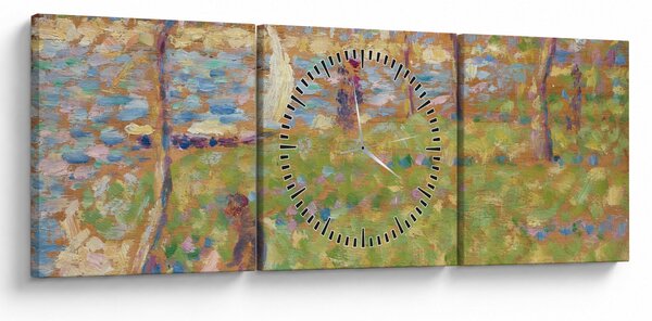 Obraz - Georges Seurat, Study for "La Grande Jatte", reprodukcje (z zegarem) (90x30 cm)