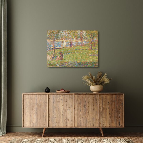 Obraz na szkle - Georges Seurat, Study for "La Grande Jatte", reprodukcje (70x50 cm)
