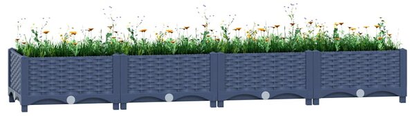 Donica do podniesionej rabaty, 160x40x23 cm, polipropylen