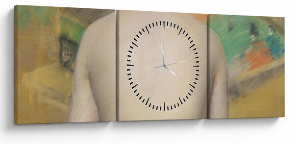 Obraz - William Merritt Chase, Study of Flesh Color and Gold, reprodukcje (z zegarem) (90x30 cm)