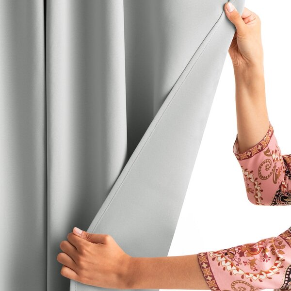 Jasnoszara zasłona częściowo zaciemniająca (dimout) 140x270 cm Kierra – Restilo