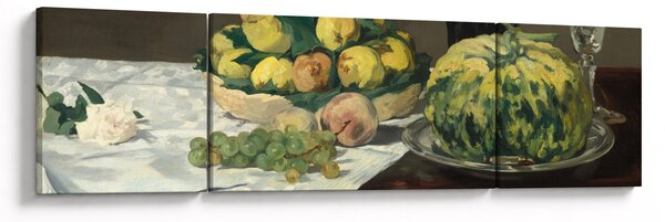 Obraz - Edouard Manet, Still Life with Melon and Peaches, reprodukcje (170x50 cm)