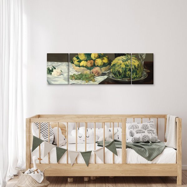 Obraz - Edouard Manet, Still Life with Melon and Peaches, reprodukcje (170x50 cm)