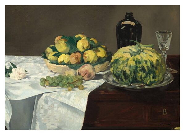 Obraz - Edouard Manet, Still Life with Melon and Peaches, reprodukcje (70x50 cm)