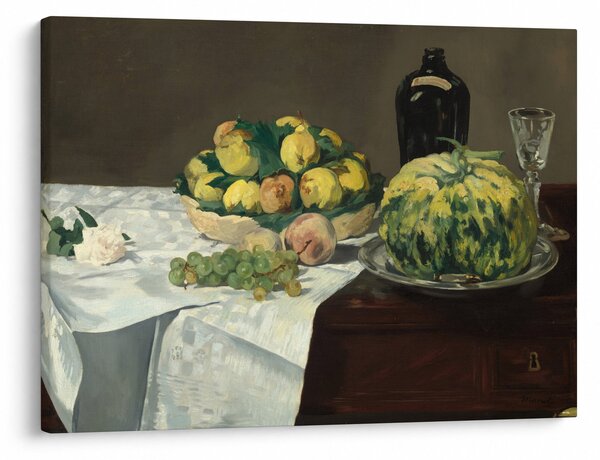 Obraz - Edouard Manet, Still Life with Melon and Peaches, reprodukcje (70x50 cm)