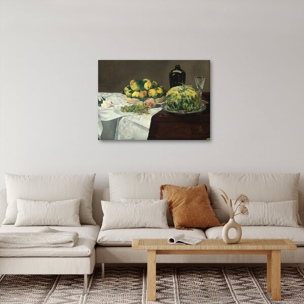 Obraz - Edouard Manet, Still Life with Melon and Peaches, reprodukcje (70x50 cm)