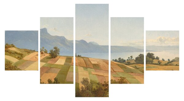 Obraz - Alexandre Calame, Swiss Landscape, reprodukcje (125x70 cm)