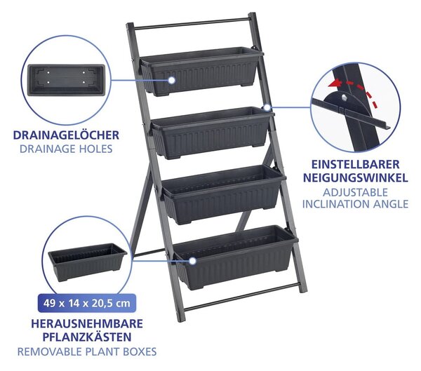 Metalowy kwietnik (wysokość 108 cm) Vertical – Maximex