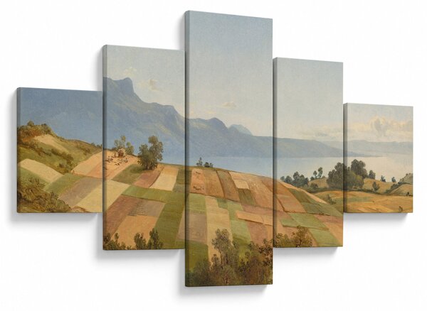 Obraz - Alexandre Calame, Swiss Landscape, reprodukcje (125x70 cm)