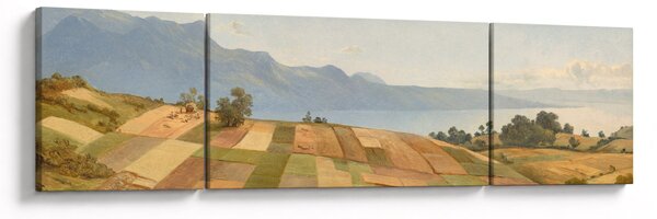 Obraz - Alexandre Calame, Swiss Landscape, reprodukcje (170x50 cm)