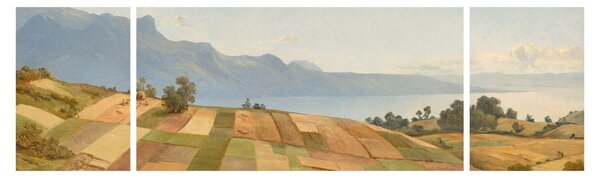 Obraz - Alexandre Calame, Swiss Landscape, reprodukcje (170x50 cm)