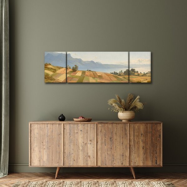 Obraz - Alexandre Calame, Swiss Landscape, reprodukcje (170x50 cm)