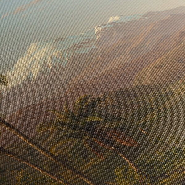 Obraz - Frederic Edwin Church, Tamaca Palms, reprodukcje (z zegarem) (90x30 cm)