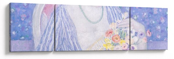 Obraz - Frederick Carl Frieseke, The Basket of Flowers, reprodukcje (170x50 cm)