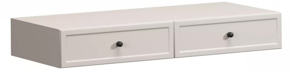 Toaletka wisząca Lorini 100 cm z szufladami - kaszmir / czarne uchwyty