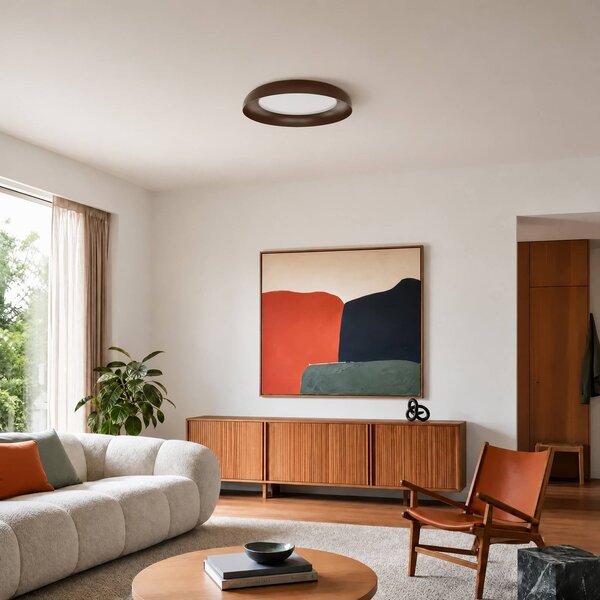 Lampa sufitowa Florie Lindby, brązowy / rdzawy, salon / jadalnia, tworzywo sztuczne, nowoczesny
