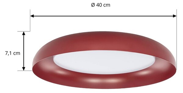 Lampa sufitowa Florie Lindby, czerwony, salon / jadalnia, tworzywo sztuczne, nowoczesny