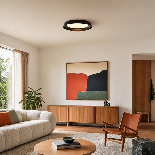 Lampa sufitowa Florie Lindby, czarny, salon / jadalnia, tworzywo sztuczne, nowoczesny
