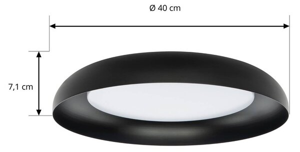 Lampa sufitowa Florie Lindby, czarny, salon / jadalnia, tworzywo sztuczne, nowoczesny
