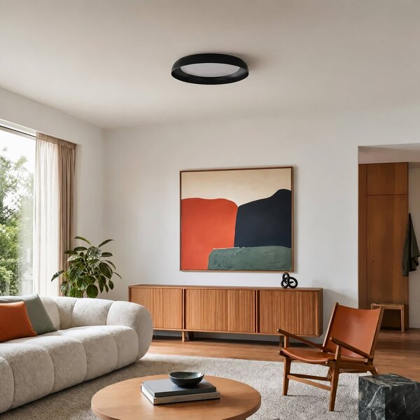 Lampa sufitowa Florie Lindby, czarny, salon / jadalnia, tworzywo sztuczne, nowoczesny