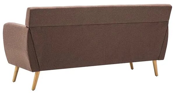 3-osobowa brązowa sofa pikowana K0-T64