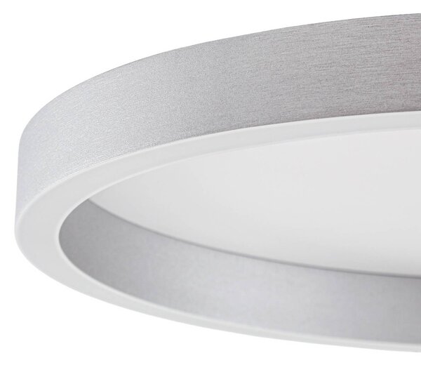 Lampa sufitowa Rotundo Lucande, możliwość ściemniania, aluminiowy / szary / cynkowy, salon / jadalnia, tworzywo sztuczne, nowoczesny