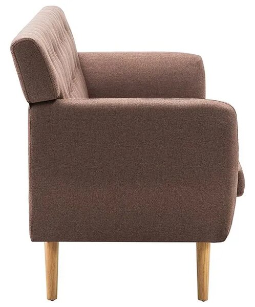3-osobowa brązowa sofa pikowana K0-T64