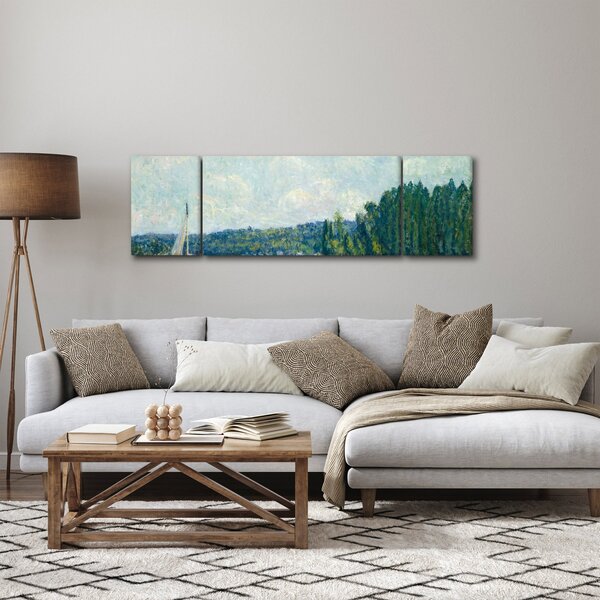 Obraz - Alfred Sisley, The Banks of the Oise, reprodukcje (170x50 cm)
