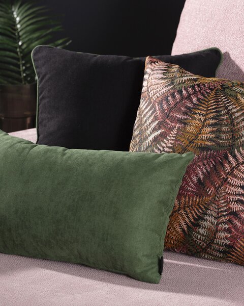 Zestaw poduszek do salonu Fern Flower maroon