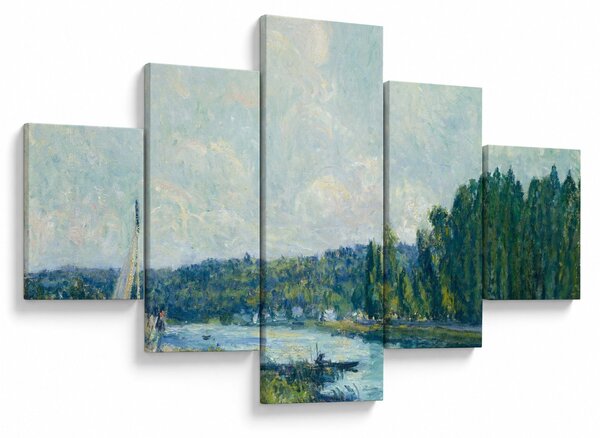 Obraz - Alfred Sisley, The Banks of the Oise, reprodukcje (125x70 cm)