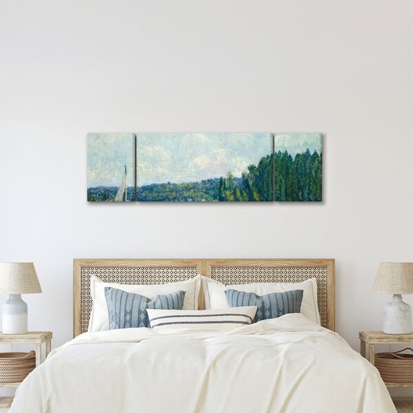 Obraz - Alfred Sisley, The Banks of the Oise, reprodukcje (170x50 cm)