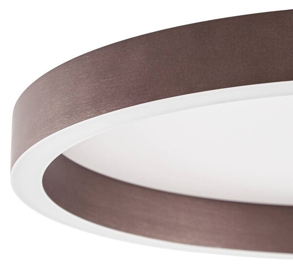 Lampa sufitowa Rotundo Lucande, możliwość ściemniania, brązowy / rdzawy, salon / jadalnia, tworzywo sztuczne, nowoczesny