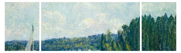 Obraz - Alfred Sisley, The Banks of the Oise, reprodukcje (170x50 cm)