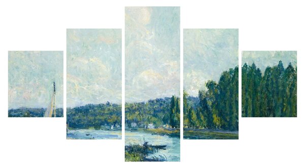 Obraz - Alfred Sisley, The Banks of the Oise, reprodukcje (125x70 cm)