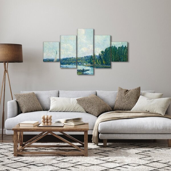 Obraz - Alfred Sisley, The Banks of the Oise, reprodukcje (125x70 cm)