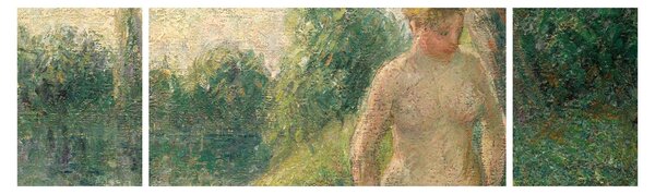 Obraz - Camille Pissarro, The Bather, reprodukcje (170x50 cm)