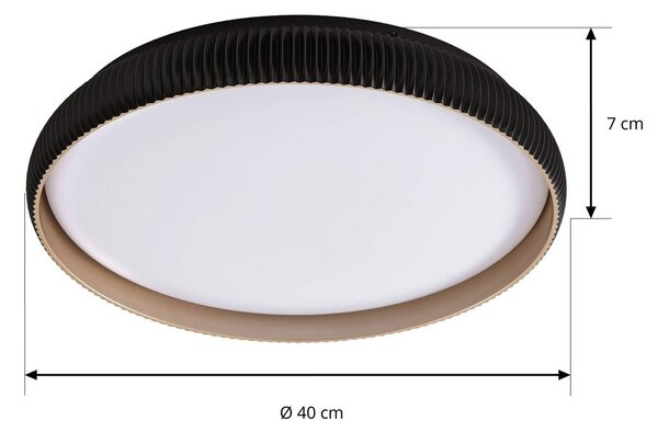 Lampa sufitowa Jovian Lindby, możliwość ściemniania, czarny, salon / jadalnia, tworzywo sztuczne, nowoczesny