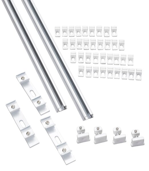 Szyna sufitowa aluminiowa TS podwójna 150cm - komplet