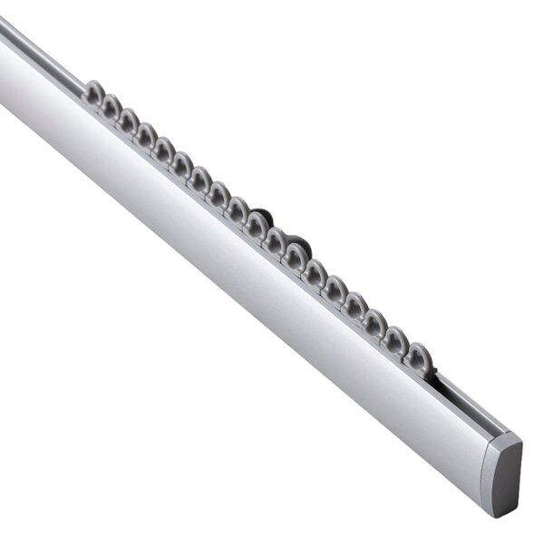Szyna sufitowa aluminiowa Premium pojedyncza 150cm srebrna - komplet