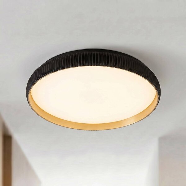 Lampa sufitowa Jovian Lindby, możliwość ściemniania, czarny, salon / jadalnia, tworzywo sztuczne, nowoczesny
