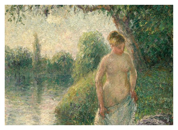 Obraz na szkle - Camille Pissarro, The Bather, reprodukcje (70x50 cm)