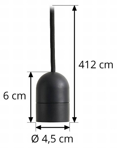 HAY Lampa wisząca Common, możliwość ściemniania, czarny, salon / jadalnia, tworzywo sztuczne