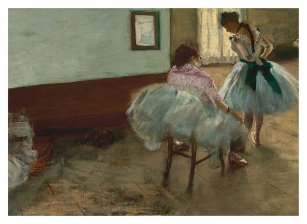 Obraz na szkle - Edgar Degas, The Dance Lesson, reprodukcje (70x50 cm)