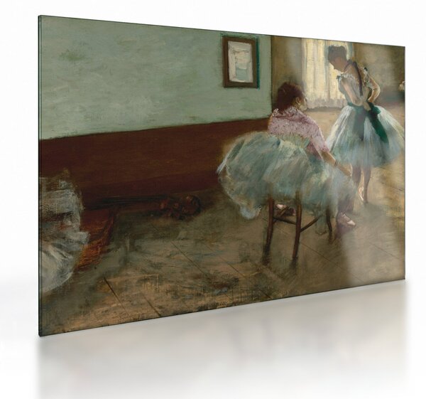 Obraz na szkle - Edgar Degas, The Dance Lesson, reprodukcje (70x50 cm)