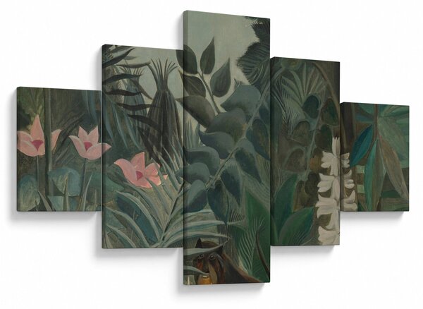 Obraz - Henri Rousseau, The Equatorial Jungle, reprodukcje (125x70 cm)