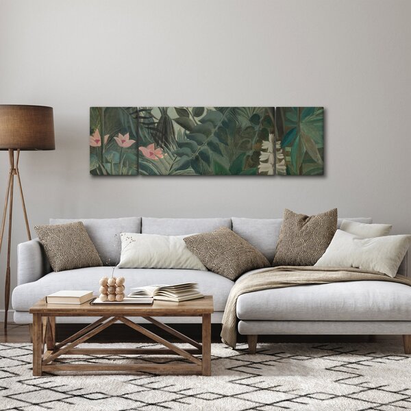 Obraz - Henri Rousseau, The Equatorial Jungle, reprodukcje (170x50 cm)