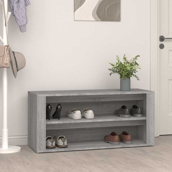 Półka na buty, betonowa szarość, 100x35x45 cm