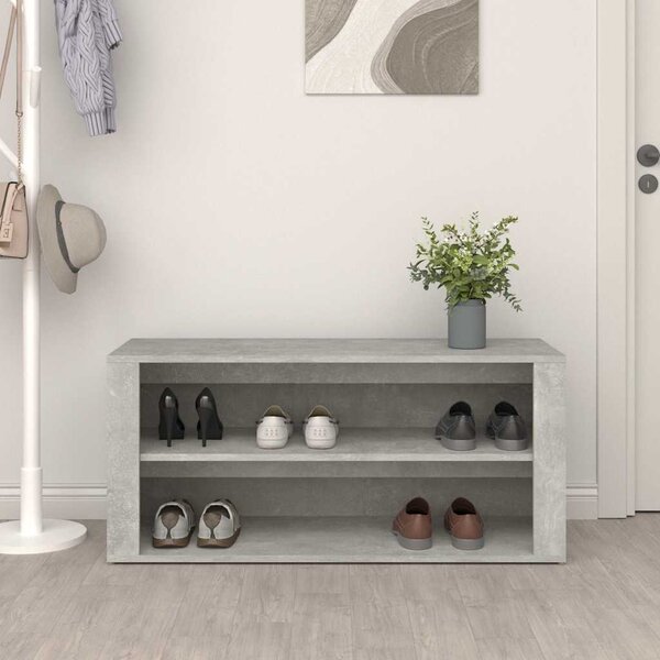 Półka na buty, betonowa szarość, 100x35x45 cm