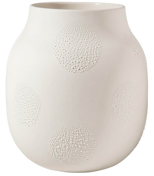 Kremowy wazon ceramiczny PEARL, średni
